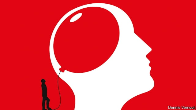 Illustration of brain size by Dennis Vernooij for the Economist